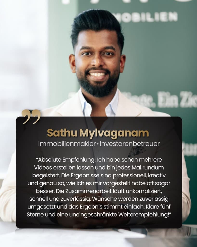 Sathu Mylvaganam, Immobilienmakler · Investorenbetreuer